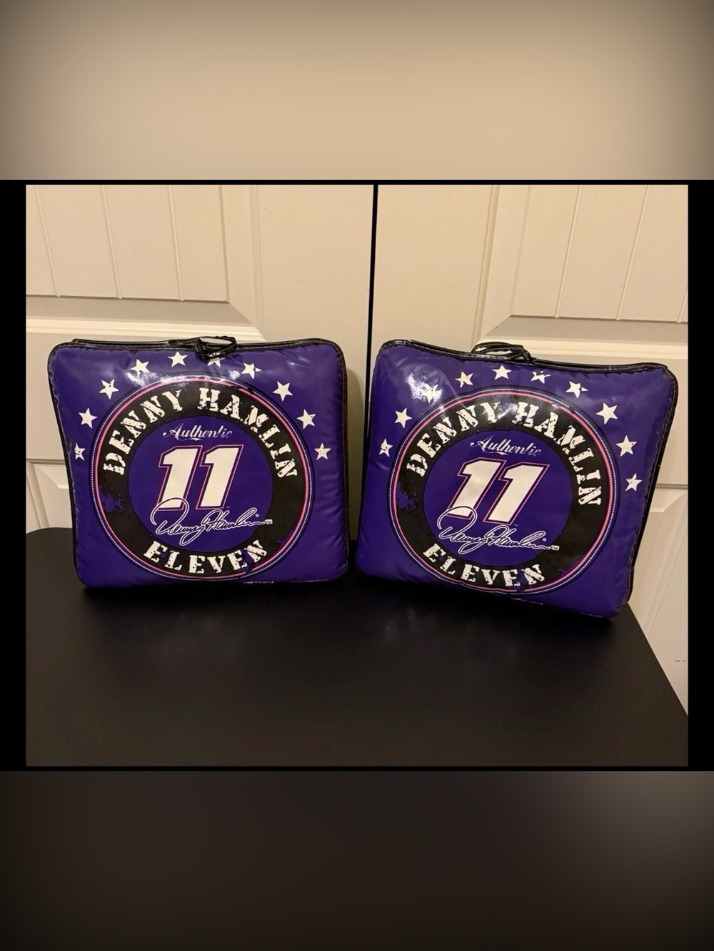Y2K NASCAR Denny Hamlin #11 Fed Ex Stadium Cushion Seats Joe Gibbs Racing